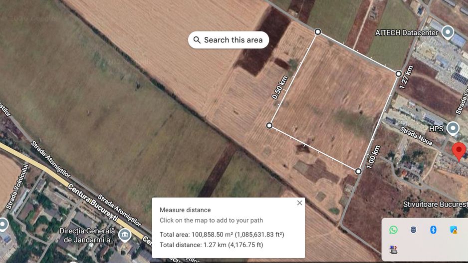 Vand teren intravilan 47.700 mp Magurele strada Fermei - Poză 1