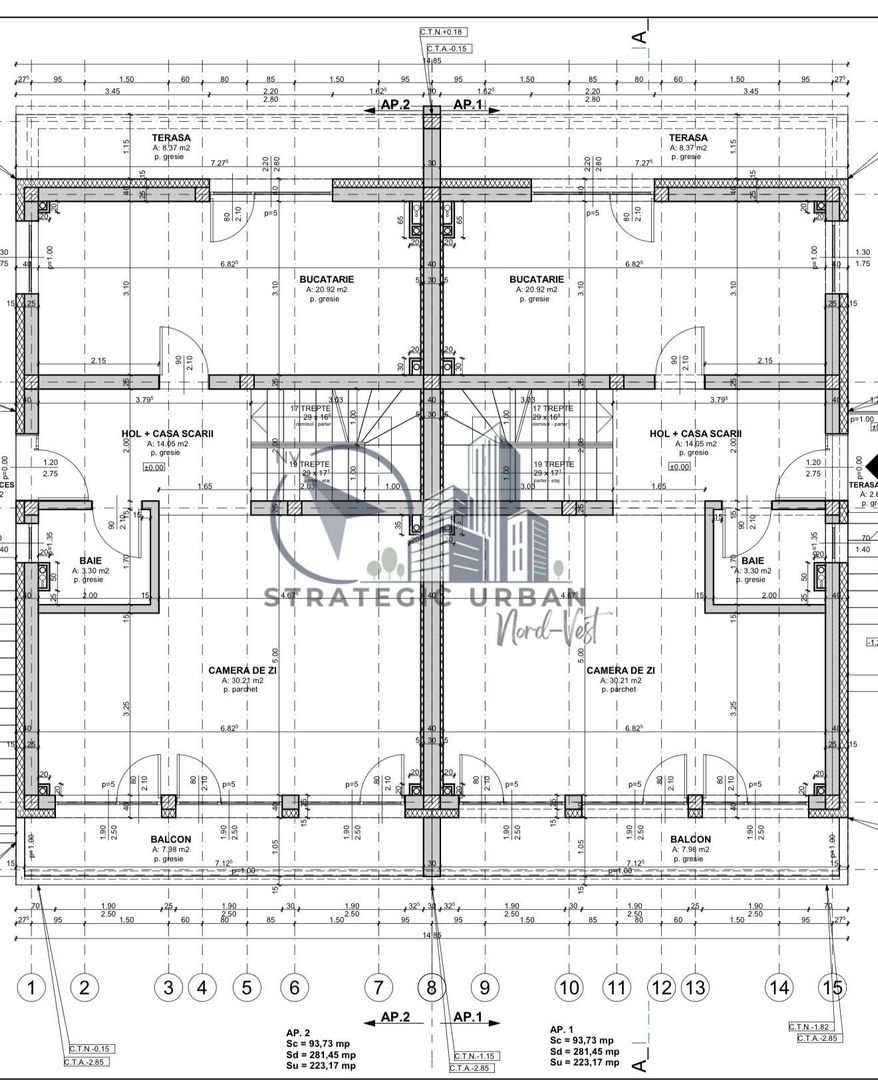 Duplex semifinisat, zona Donath Park - Schiță 14
