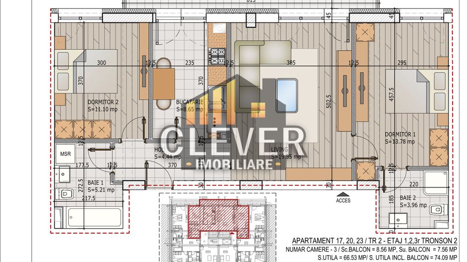 Titan Sector 3 Theodor Pallady Apartament 3 camere - Schiță 8