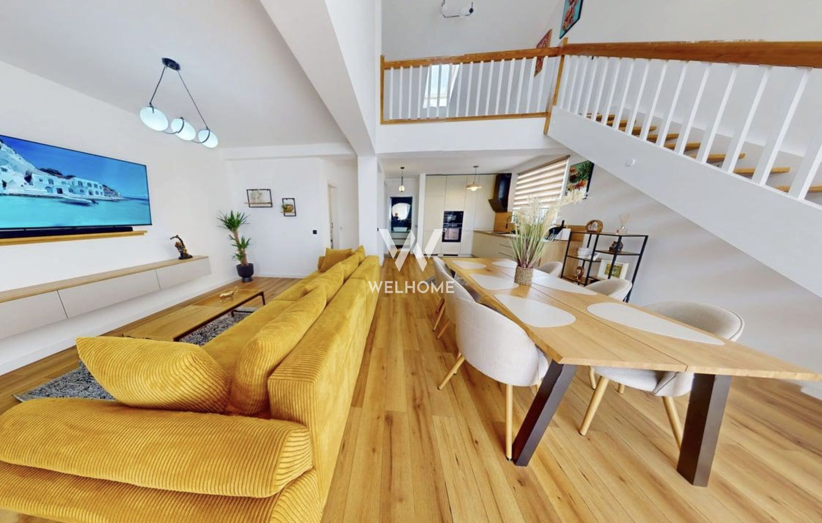 Penthouse de vanzare in Sibiu, pe 2 niveluri, mobilat si utilat modern - Poză 2