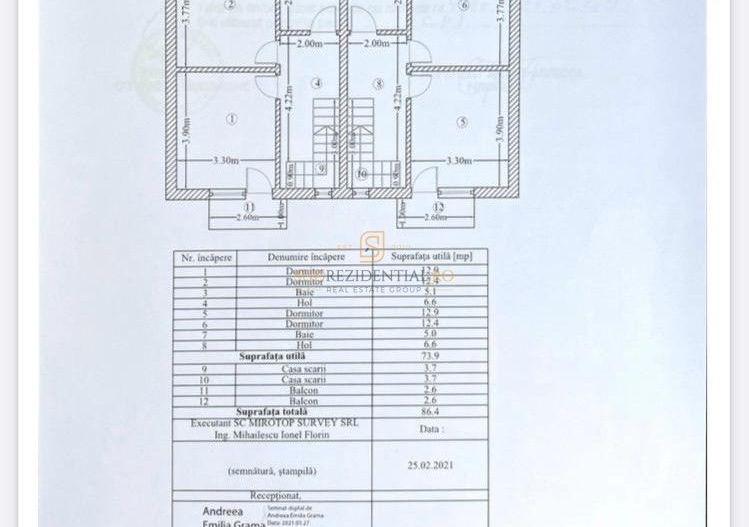 Vila duplex, semimobilata,3 camere, bucatarie inchisa,Comuna Berceni - Schiță 8
