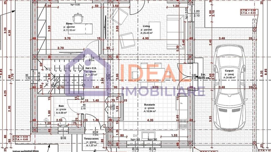 Casa Individuala cu 5 camere si 500 mp de curte, in Selimbar - Schiță 13