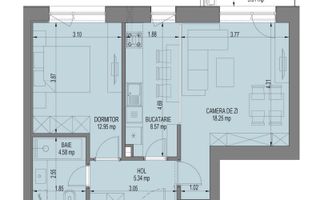 Apartament 2 camere I Nusco City I Faza 2 I Etaj 11 - Poză 7