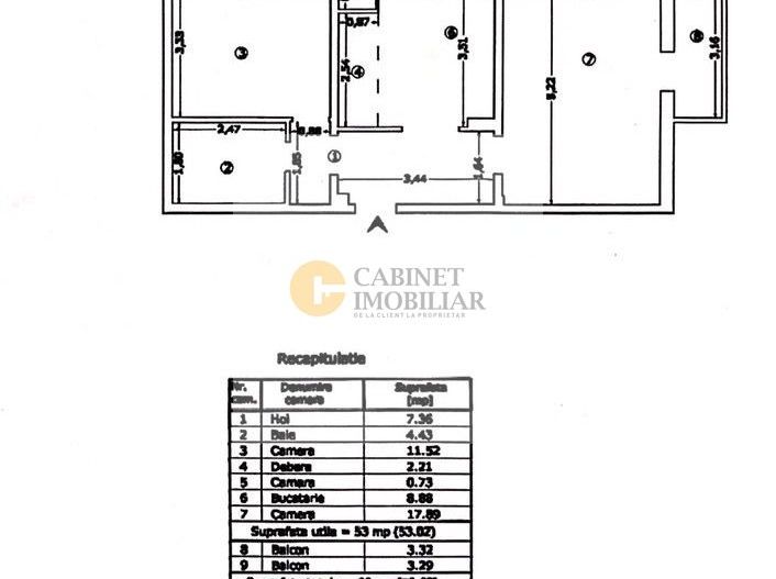 2 Camere-60MP | Decomandat | Credit | Centrala | Metrou Gorjului-8min - Schiță 10