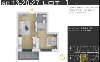 Ap. 2cam. living open-space in bloc p+3 / pallady. comision 0%! - Poză 1