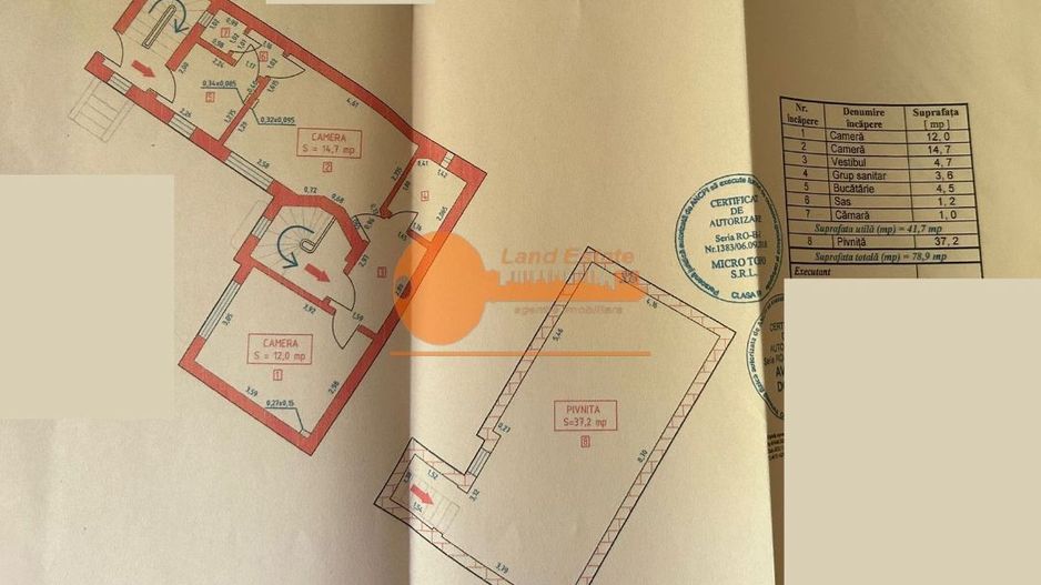 2 camere cu centrala Turda - Schiță 6