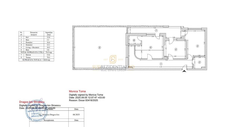 Apartament 4 camere cu terasa generoasa - Grand Kristal Residence - Poză 7