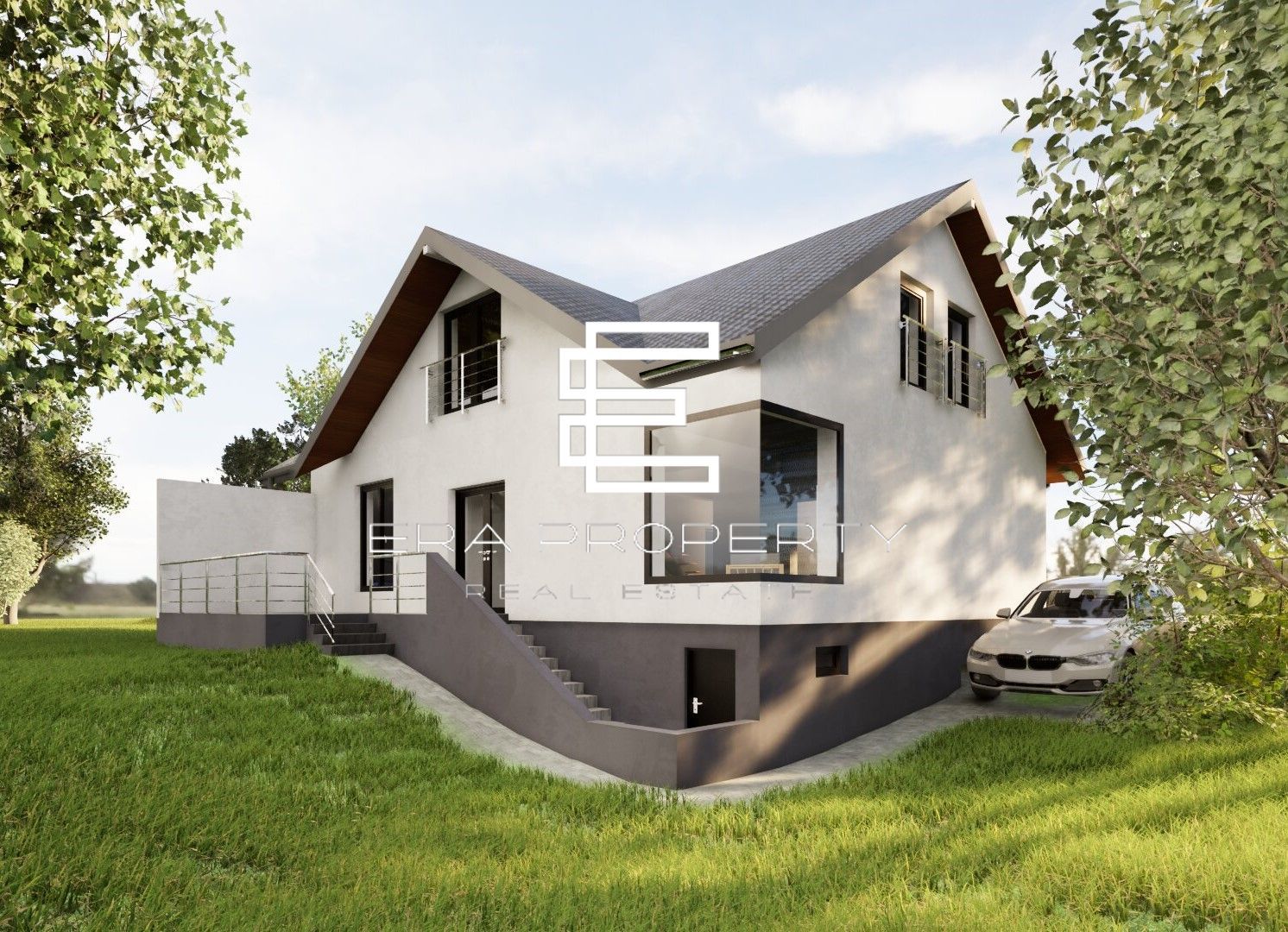 Casa individuala -pivnita-teren 350 mp- priveliste superba - Poză 1