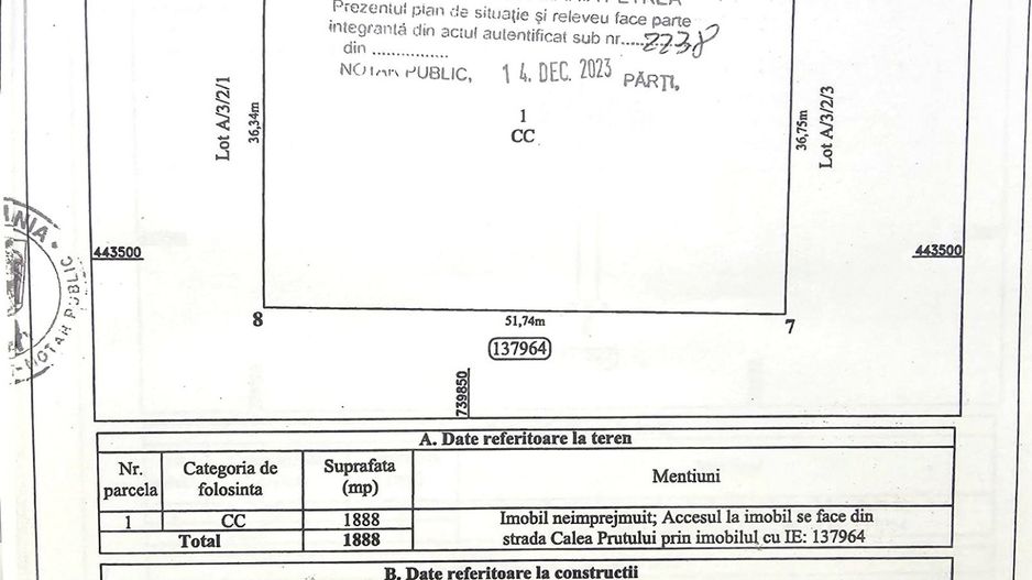 Teren intravilan in Galati, str. Macului, sup. 2077 mp - 70 euro/mp - Poză 3