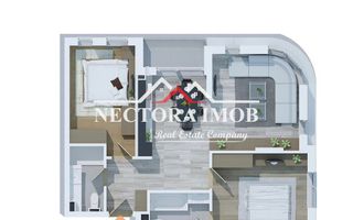 NECTORA IMOB-Apartament LUX 3 cam,2 bai, Terasa mare, West Residence - Poză 14