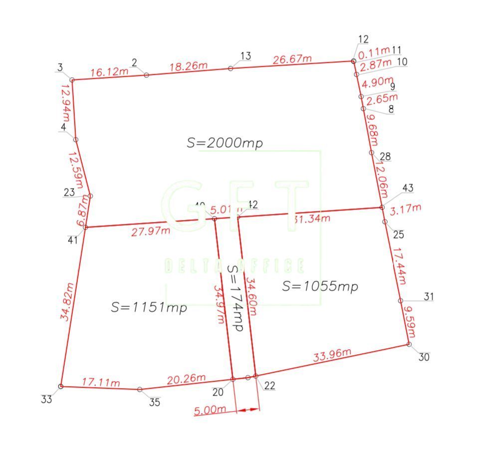 Teren intravilan 1055 mp cu utilitati-ideal casa P+2E-Valea Budacului - Poză 3