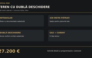 Teren intravilan Vidra, 438 mp | Dublă deschidere | Gaz și curent - Poză 3