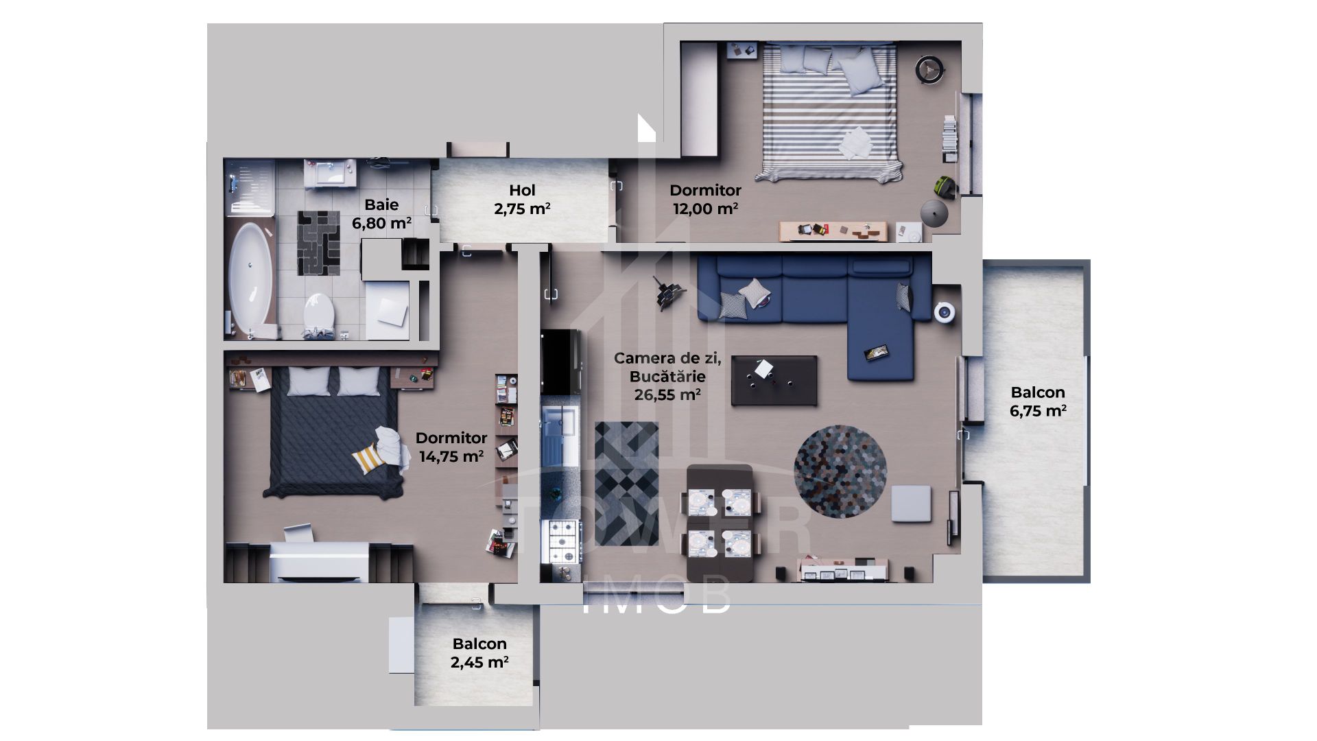 Apartament rezidențial NOU 3 camere - Poză 7