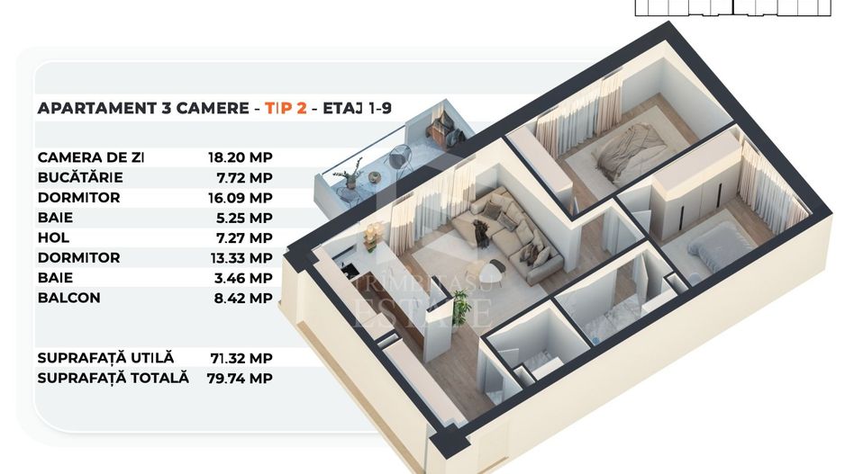 ANTIAERIANA | APARTAMENT 3 CAM DECOM | 74 mp Utili | ALEXANDRIEI 152 - Poză 24