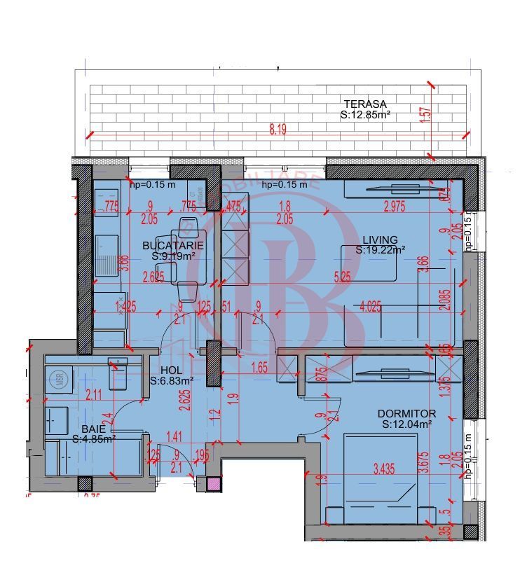 Apartament 2 camere Promo Loc Parcare Theodor Pallady - Schiță 2