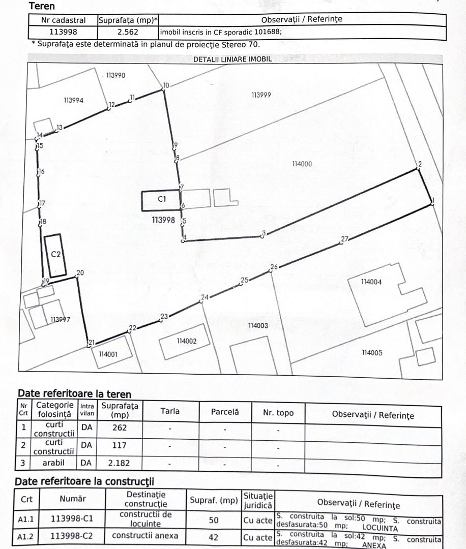 Teren intravilan 2562mp Loc 23 August | Ideal locuiță sau casă vacanță - Schiță 10