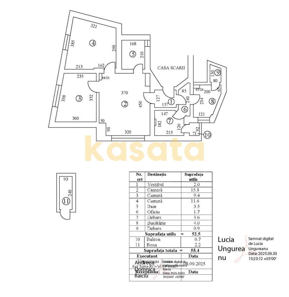 Apartament 3 camere Dorobanți - Etaj 3, singur pe etaj, poziție premiu - Schiță 15