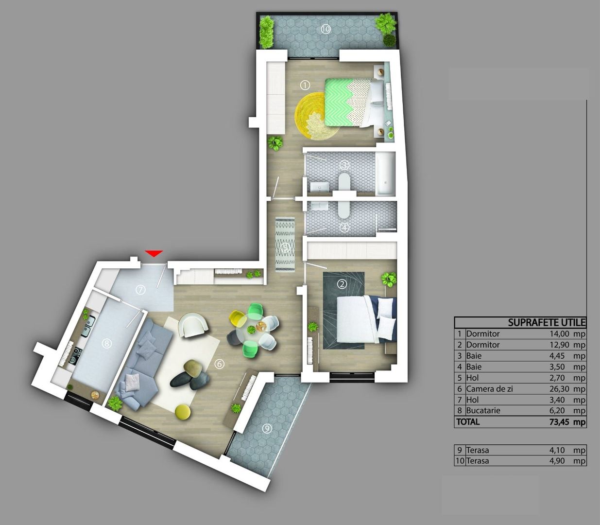 COMISION 0% - Apartament cu 3 camere Popa Nan - str. Ronda - imobil 2020 - Poză 26