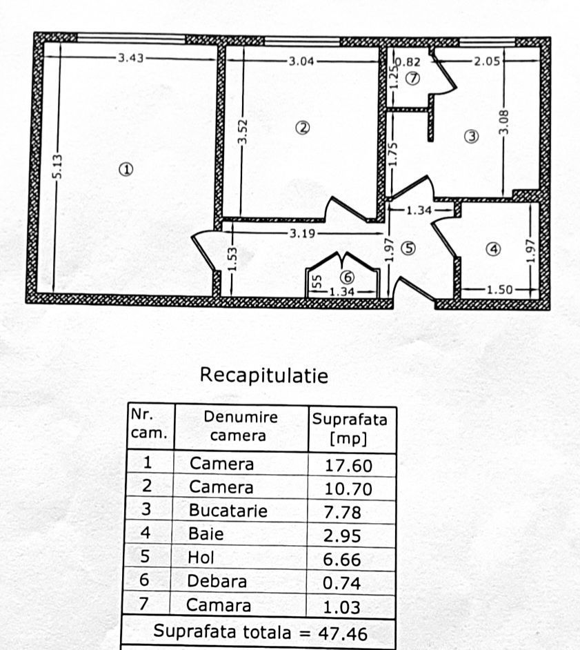 Vând apartament 2 camere, 47,5 mp – Zona Auchan Titan, București - Poză 3