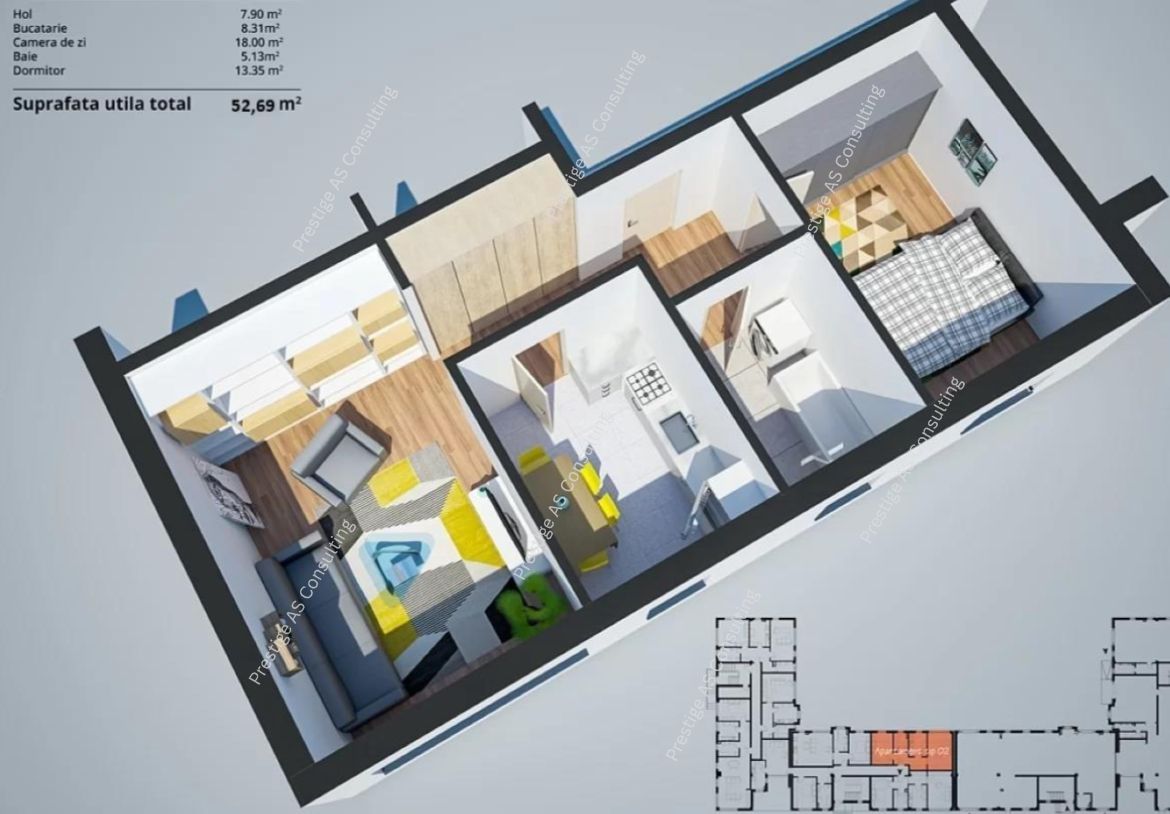 Apartament Decomandat 2 Camere | RATE DEZVOLTATOR 10ANI | Freidorf - Schiță 6