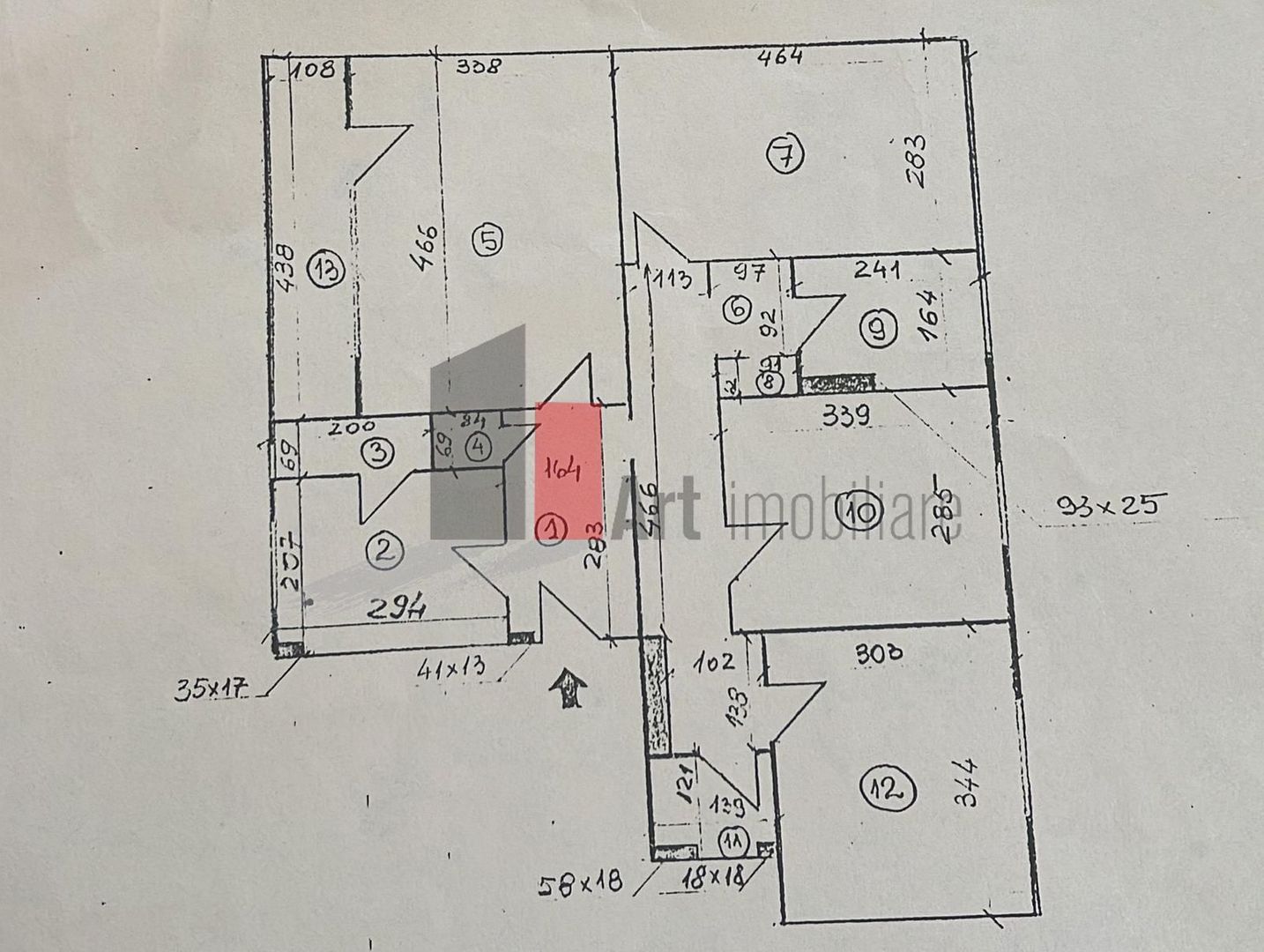Apartament 4 camere Titan -urgent - Schiță 2
