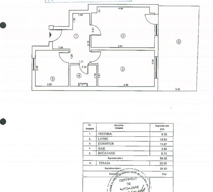 2 camere | Trifesti | Baneasa | parcare + curte terasa 25mp - Schiță 17
