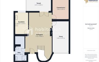 Casă tip duplex, despărțit prin garaj, la intrare în Dumbrăvița - Poză 24