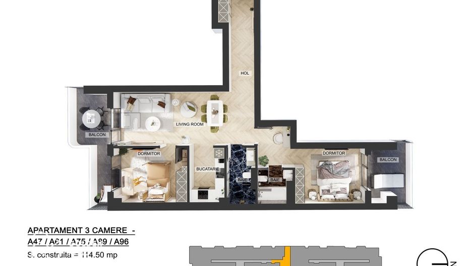 Apartamente 3 camere, Pipera, comision 0 % - Poză 19