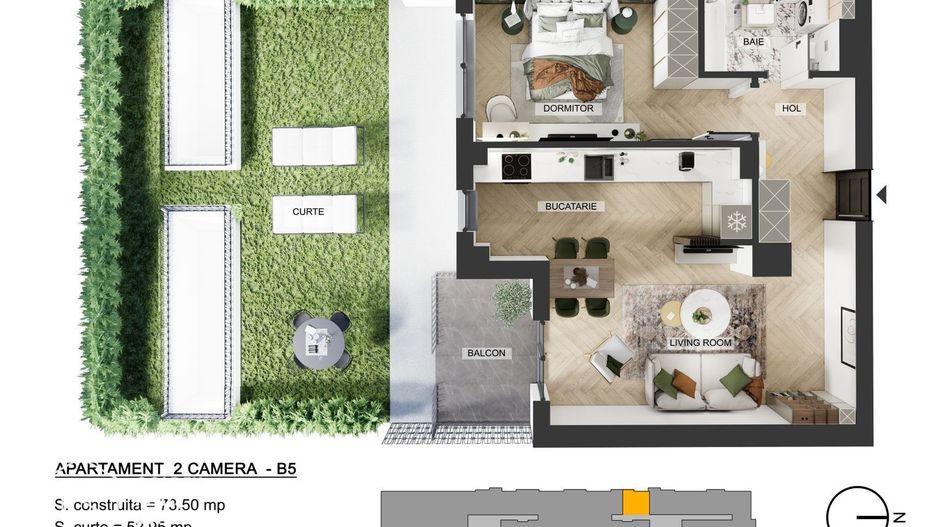 Apartamente 2 camere, Pipera, comision 0 % - Poză 17