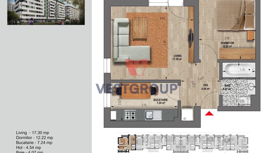 Apartament 2 Camere Weiner Residence Militari Direct Dezvoltator - Poză 14