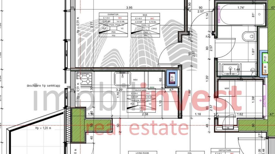 Apartament 3 camere de vanzare Fabrica de Glucoza - Schiță 17