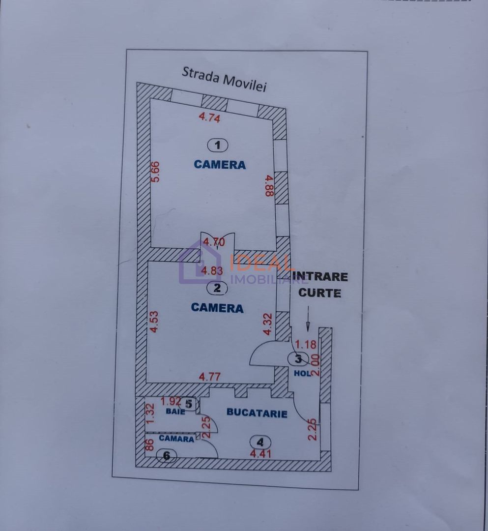Casa cu 2 camere si pivnita mare, zona Ultracentrala - Schiță 10