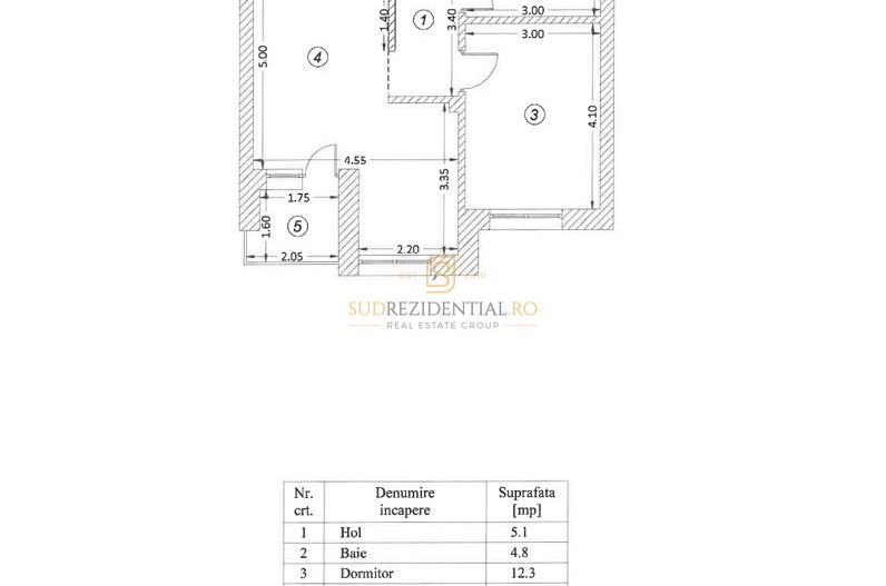 Apartament 2 camere, The Grand Kristal, Parc Tudor Arghezi, Comision 0 - Schiță 13