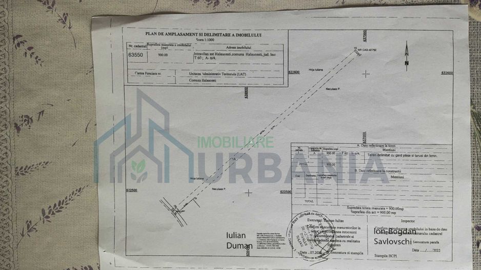 Teren intravilan de vanzare, 900 mp, sat Halaucesti, comuna Halaucesti, judetul Iasi - Poză 2