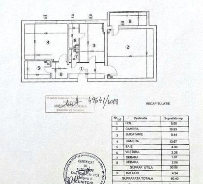 APARTAMENT 2 CAMERE | DECOMANDAT | LACUL TEI - Schiță 7