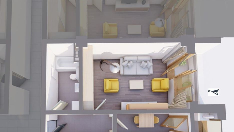 APARTAMENT NOU - 1 camera, BLOC NOU - zona CARTIER; - Poză 2