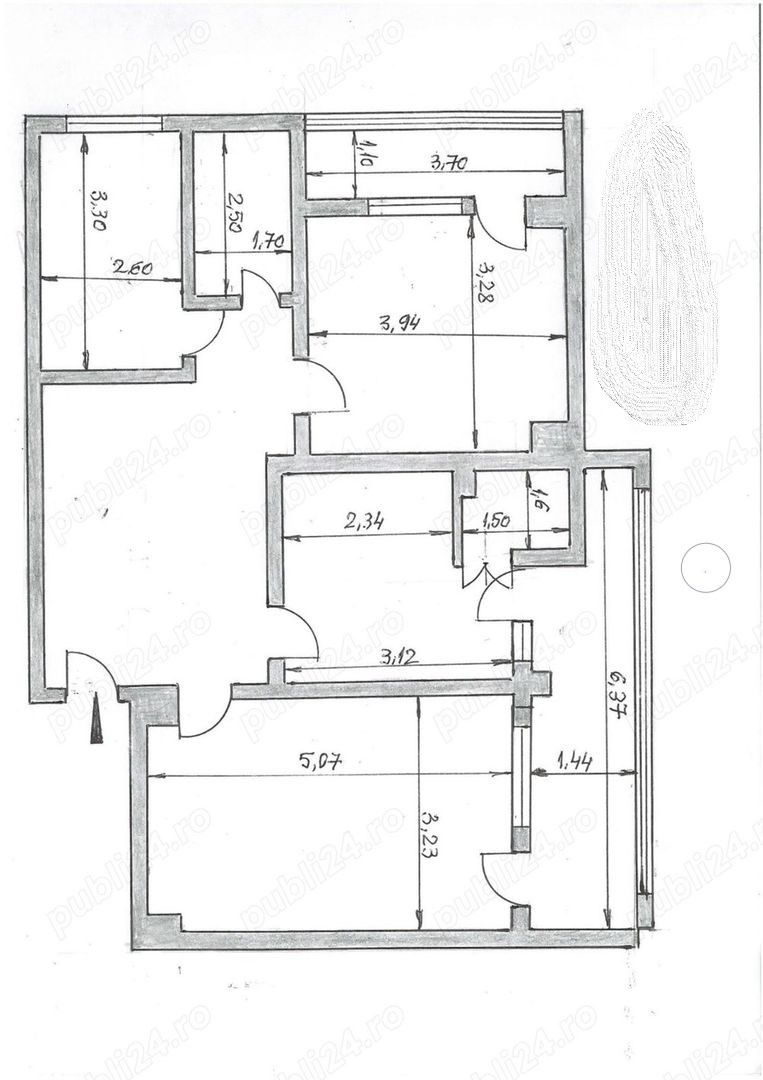 Apartament 3 camere decomandat, Mazepa 1, etaj 1/10 - Poză 13