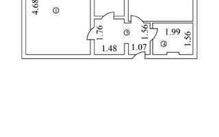 2 camere RENOVAT COMPLET  Grigore Moisil etaj 2 - Lacul Tei - Schiță 1