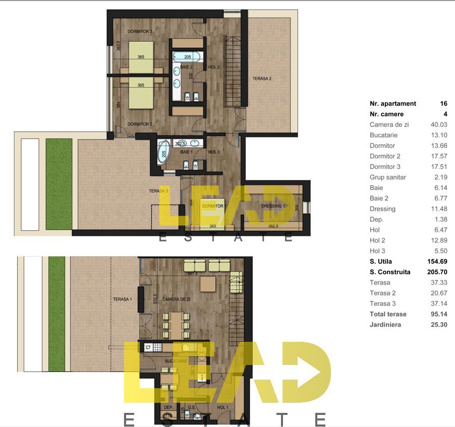 Penthouse, panoramă,  155 mp utili, cartier Schei! - Poză 3