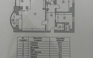 APARTAMENT 3 CAMERE | BLOC  2000 | BULEVARDUL OCTAVIAN GOGA | - Schiță 9