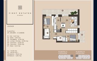 Apartament 3 camere First Estate I Parcare subterana inclusa - Poză 2