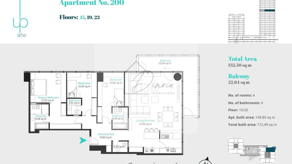 4 Camere UpSite Floreasca I  COMISION 0% - Poză 2