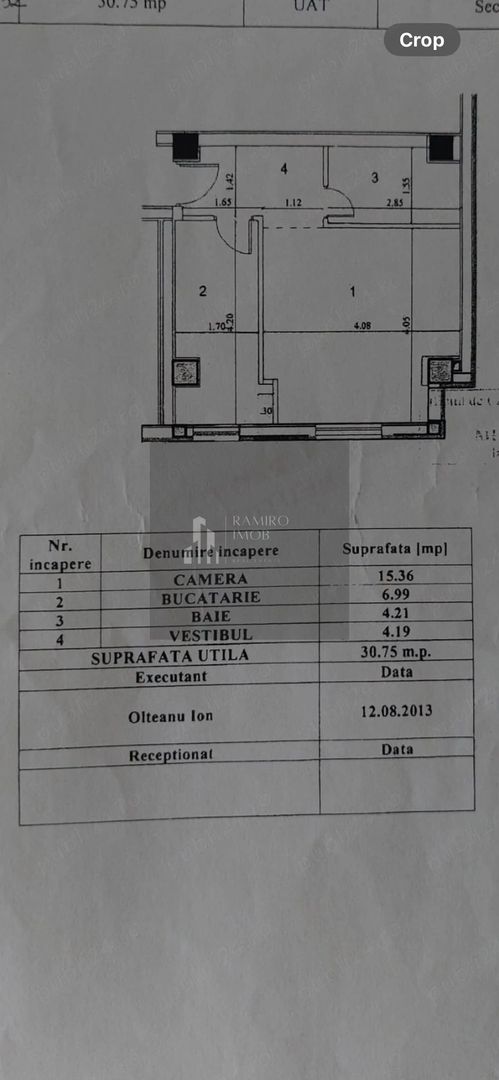 Garsoniera 30 mp/ 10 min metrou  1 Decembrie/ Mobilata si utilata - Poză 1
