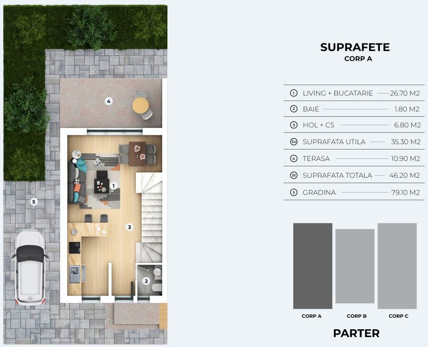 VILA TIP TRIPLEX | COMPLEX REZIDENTIAL OTOPENI - Poză 7