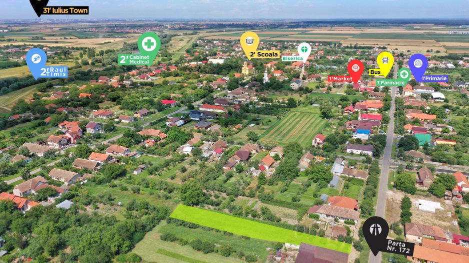 Intravilan | 1090mp-Toate Utilitatile | Aproape de Primarie-Comision 0 - Poză 3