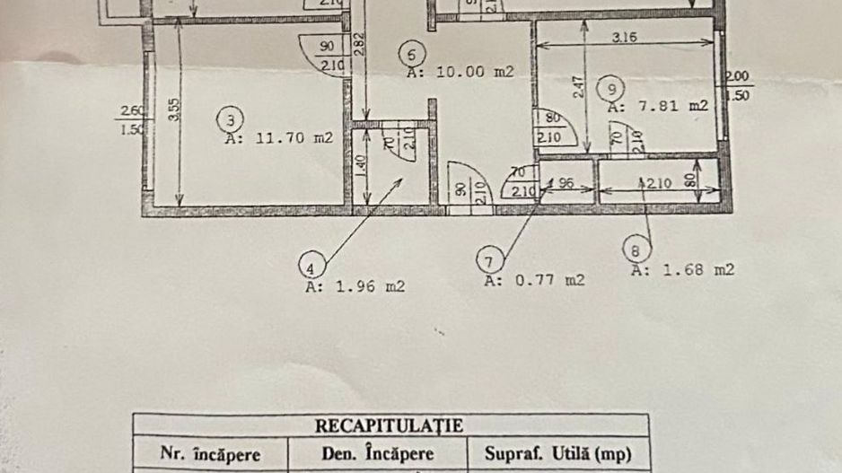 APARTAMENT 3 CAMERE ZONA NERVA TRAIAN - Schiță 10
