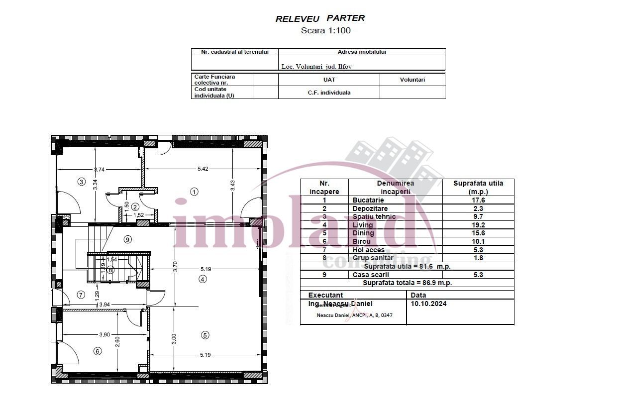 Vanzare - vila NOUA - 6 camere+curte - Iancu Nicolae-Pipera - Schiță 5