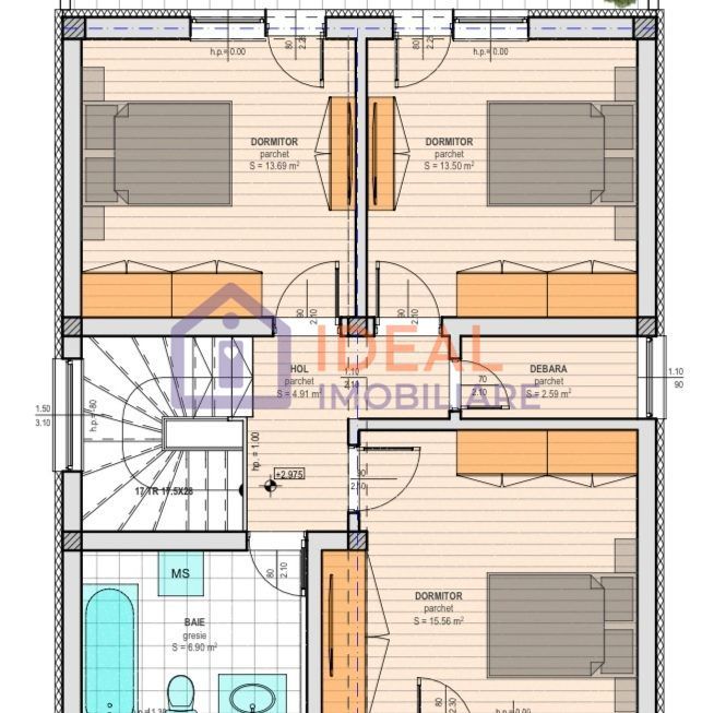 Casă premium D+P+E | Mobilată complet | Teren 634 mp | Cisnadioara - Schiță 17