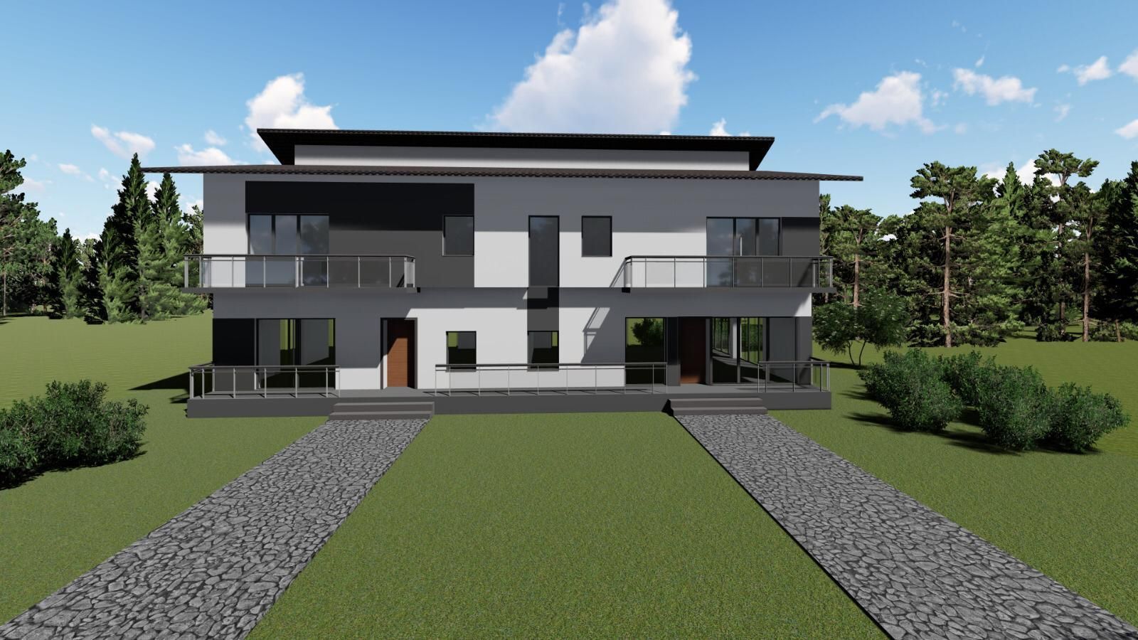 Duplex P+1+M, 251 mp utili, teren 340 mp – Domnești - Schiță 17