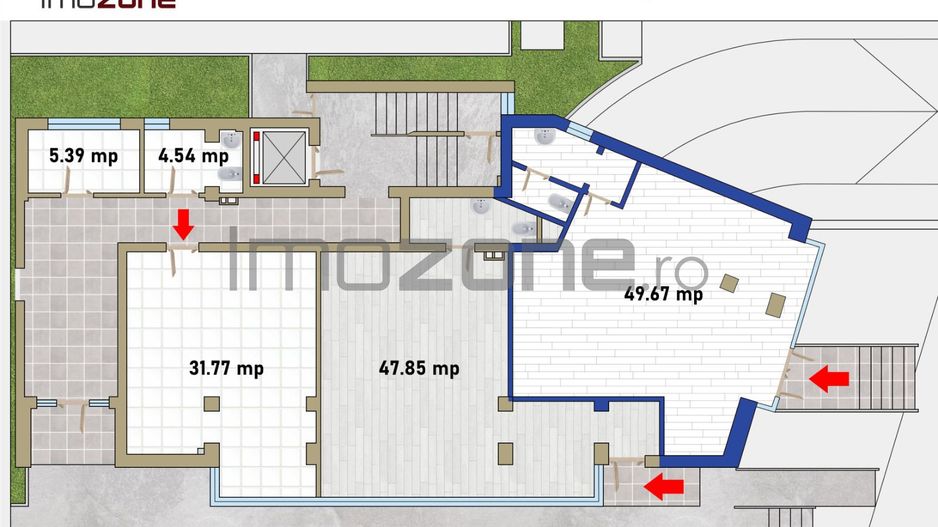 UVERTURII 147 SPATIU COMERCIAL STRADAL 50mp la parterul unui bloc nou - Poză 1